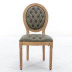 Chaises de salle à manger modernes du milieu du siècle, lot de 4, chaises de salle à manger haut de gamme en cuir PU touffeté avec garniture cloutée et pieds en bois massif