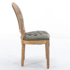 Chaises de salle à manger modernes du milieu du siècle, lot de 4, chaises de salle à manger haut de gamme en cuir PU touffeté avec garniture cloutée et pieds en bois massif