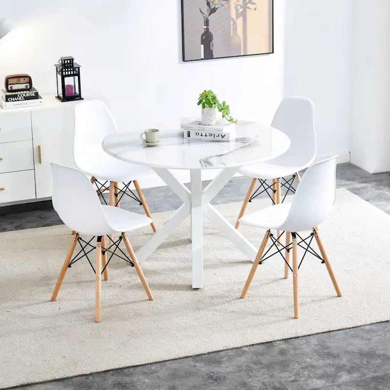 Mid-century 5pieces Kitchen dining table set for 4-6 people