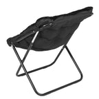 Fauteuil soucoupe surdimensionné pliable en fausse fourrure avec cadre en acier - S.O.