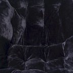 Fauteuil soucoupe surdimensionné pliable en fausse fourrure avec cadre en acier - S.O.