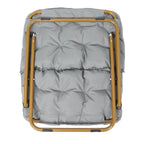 Fauteuil soucoupe surdimensionné pliable en fausse fourrure avec cadre en acier - S.O.
