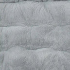 Fauteuil soucoupe surdimensionné pliable en fausse fourrure avec cadre en acier - S.O.