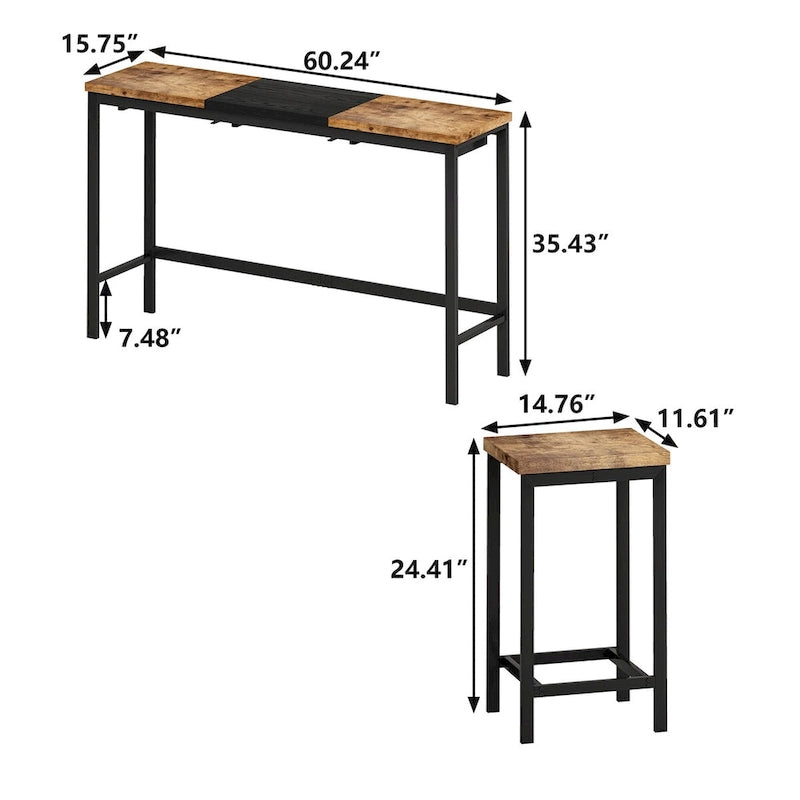 Longue table à manger
