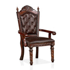 Chaises de salle à manger avec accoudoirs Abeena en bois de cerisier massif (lot de 2) par Furniture of America