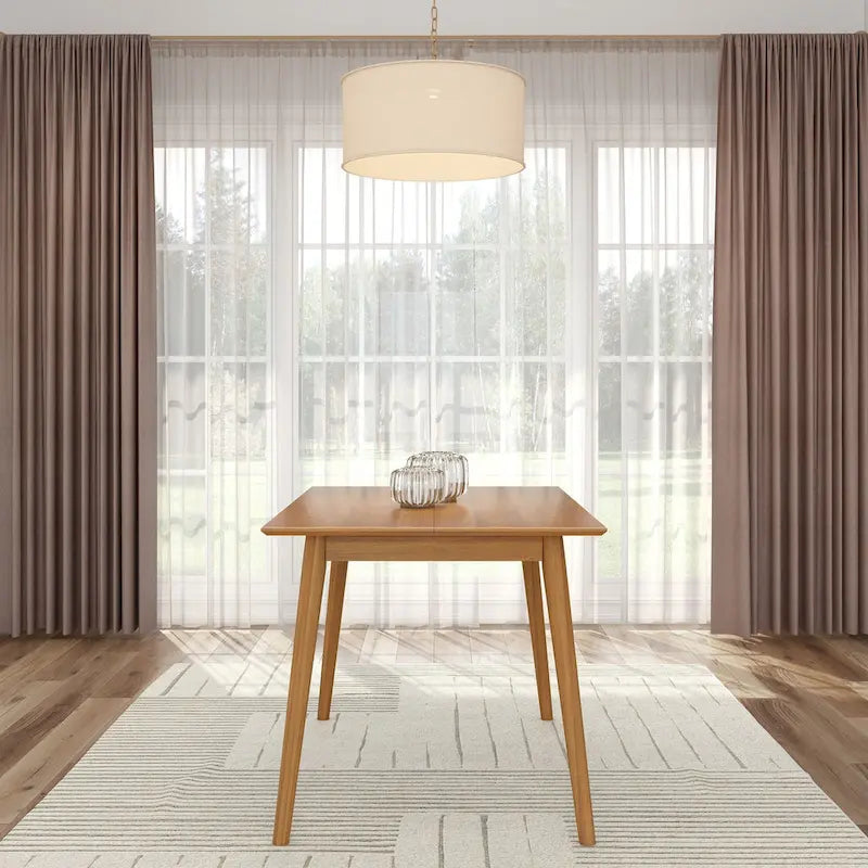 Table à manger moderne du milieu du siècle avec plateau et poutres - 48