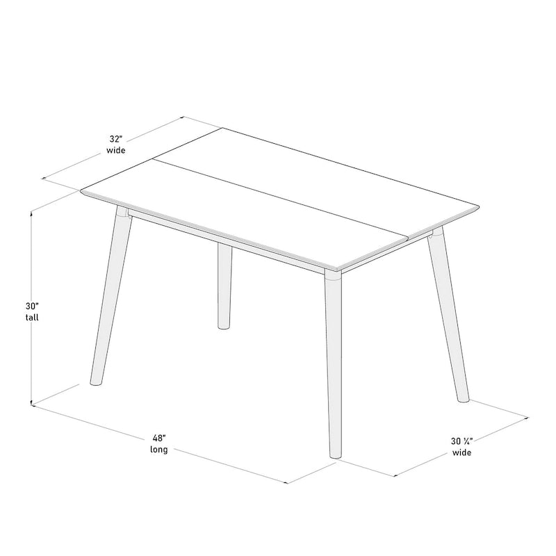 Table à manger moderne du milieu du siècle avec plateau et poutres - 48