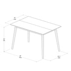 Table à manger moderne du milieu du siècle avec plateau et poutres - 48