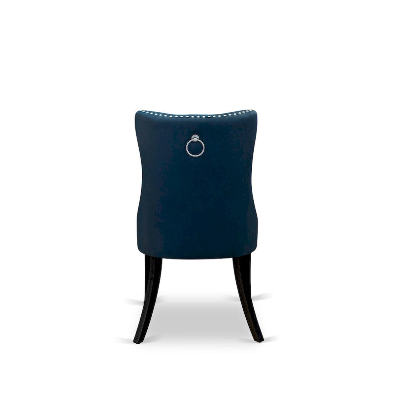 East West Furniture – Ensemble de salle à manger avec une table rectangulaire et des chaises rembourrées, noir (options de pièces)