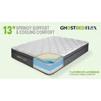 Matelas en mousse à mémoire de forme mi-ferme GhostBed Flex Hybrid 13 pouces