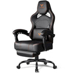 Chaise de jeu BOSSIN grande taille 400 lb avec repose-pieds, chaise de jeu vidéo ergonomique pour adultes avec appuie-tête et oreiller lombaire