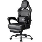 Chaise de jeu BOSSIN grande taille 400 lb avec repose-pieds, chaise de jeu vidéo ergonomique pour adultes avec appuie-tête et oreiller lombaire