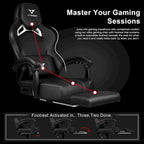 Chaise de jeu BOSSIN grande taille 400 lb avec repose-pieds, chaise de jeu vidéo ergonomique pour adultes avec appuie-tête et oreiller lombaire