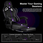 Chaise de jeu BOSSIN grande taille 400 lb avec repose-pieds, chaise de jeu vidéo ergonomique pour adultes avec appuie-tête et oreiller lombaire