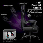Chaise de jeu BOSSIN grande taille 400 lb avec repose-pieds, chaise de jeu vidéo ergonomique pour adultes avec appuie-tête et oreiller lombaire