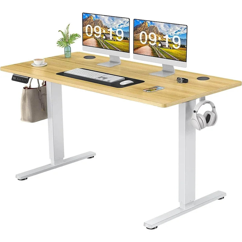Bureau assis-debout électrique réglable en hauteur, bureau d'ordinateur ergonomique assis-debout, 55 x 24