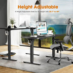 Bureau assis-debout électrique réglable en hauteur, bureau d'ordinateur ergonomique assis-debout, 55 x 24