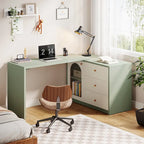 Bureau d'ordinateur réversible en L de 47 pouces pour bureau à domicile