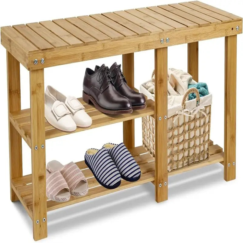 Banc à chaussures pour entrée - 33,5P x 11,02L x 17,7H