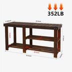 Banc à chaussures pour entrée - 33,5P x 11,02L x 17,7H