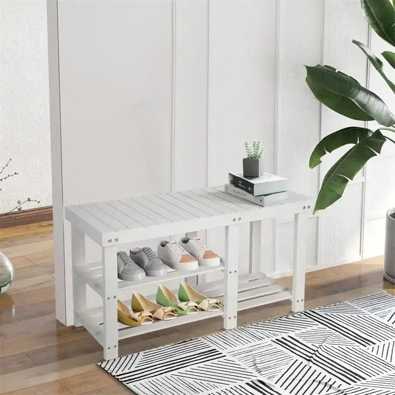 Banc à chaussures pour entrée - 33,5P x 11,02L x 17,7H