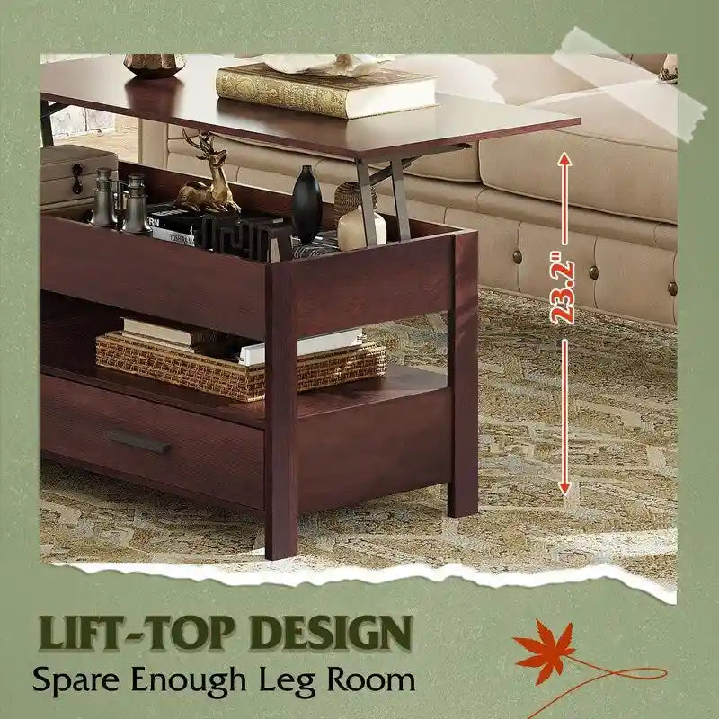 Table Basse Relevable - 18,9P x 38,58L x 17,83H