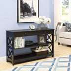Table console à 1 tiroir avec étagères - 11.75P x 39.25L x 31.5H