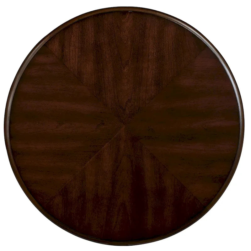Table d'appoint ronde rétro 22, table d'appoint de canapé en bois massif avec étagère, table de coin de salon facile à assembler