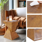 Table d'appoint de jardin/terrasse en béton léger moderne - 12x12x18