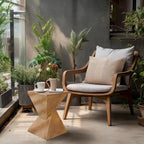 Table d'appoint de jardin/terrasse en béton léger moderne - 12x12x18