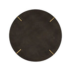 Ensemble de tables basses rondes Vennesla en métal doré et similicuir couleur brun foncé par iNSPIRE Q Bold