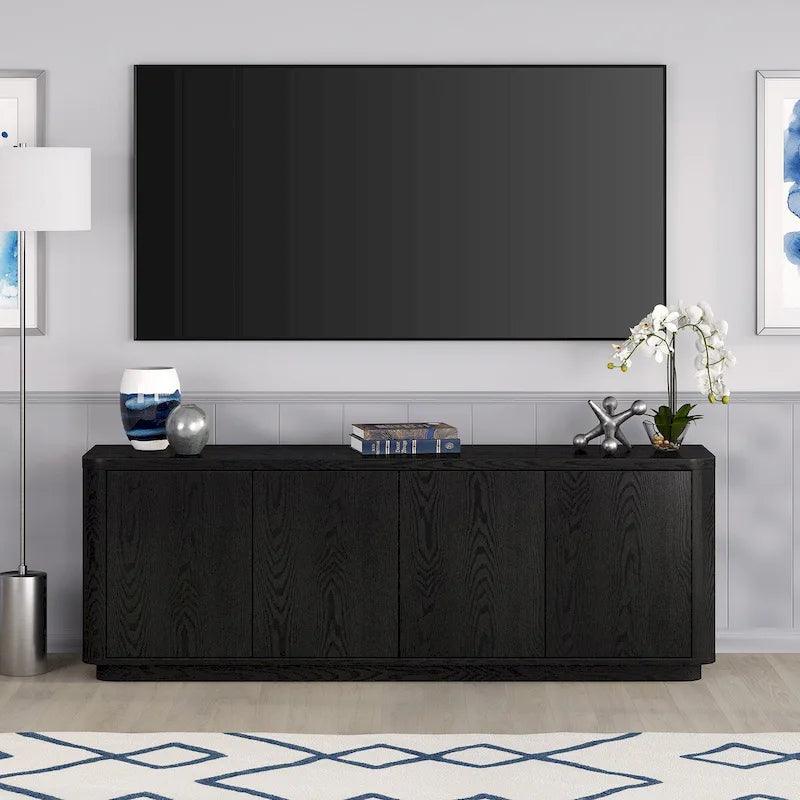 Meuble TV rectangulaire Plympton pour téléviseurs jusqu'à 75 po - 68 po de large