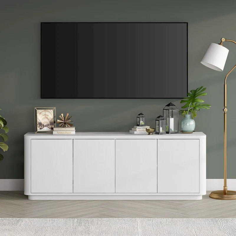 Meuble TV rectangulaire Plympton pour téléviseurs jusqu'à 75 po - 68 po de large