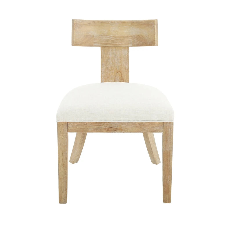 Chaises de salle à manger rembourrées Fescue avec dossier à lattes en hévéa (lot de 2) par Christopher Knight Home