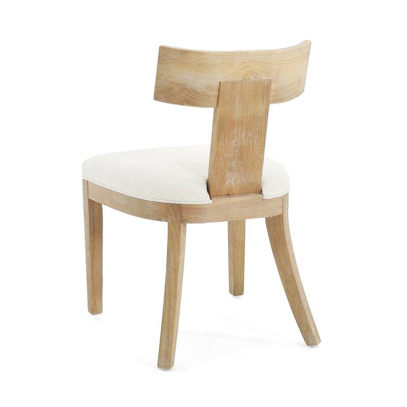 Chaises de salle à manger rembourrées Fescue avec dossier à lattes en hévéa (lot de 2) par Christopher Knight Home