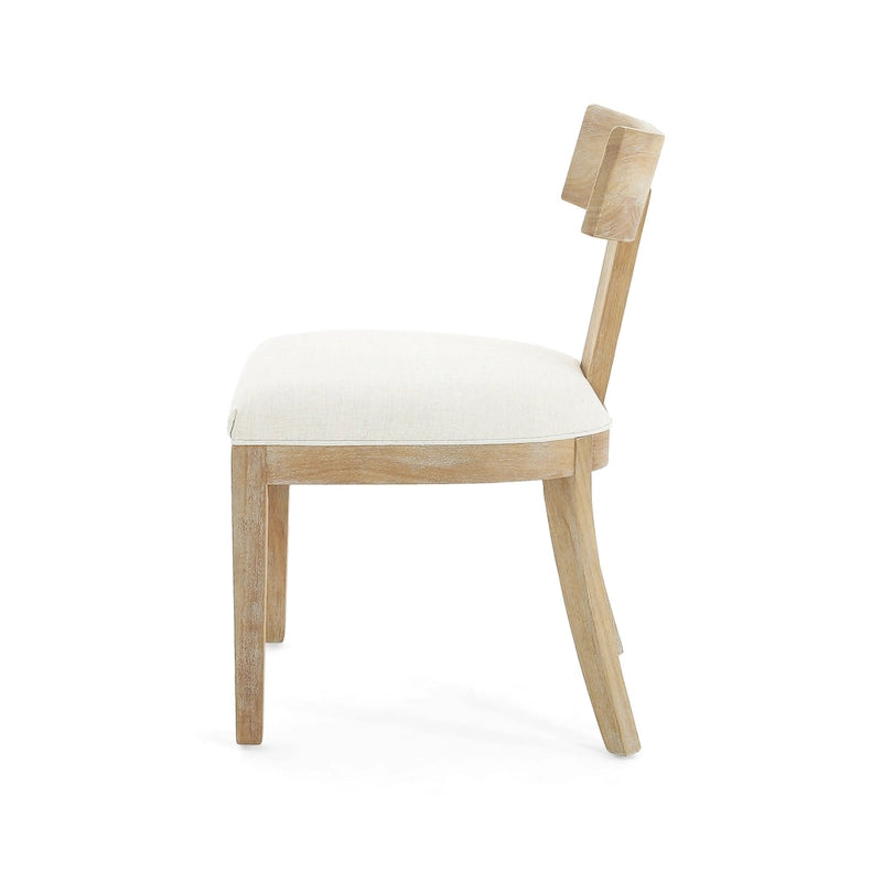 Chaises de salle à manger rembourrées Fescue avec dossier à lattes en hévéa (lot de 2) par Christopher Knight Home