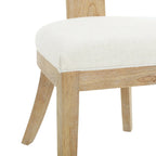 Chaises de salle à manger rembourrées Fescue avec dossier à lattes en hévéa (lot de 2) par Christopher Knight Home