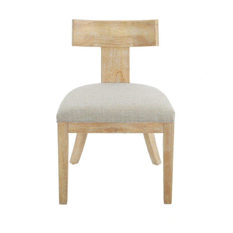 Chaises de salle à manger rembourrées Fescue avec dossier à lattes en hévéa (lot de 2) par Christopher Knight Home