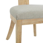 Chaises de salle à manger rembourrées Fescue avec dossier à lattes en hévéa (lot de 2) par Christopher Knight Home