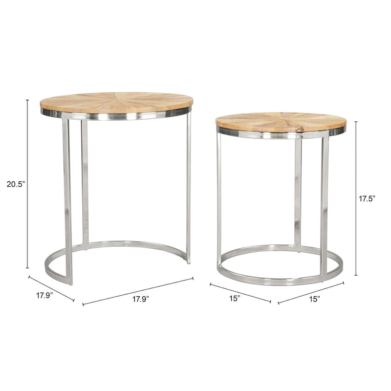 Tables gigognes Bari naturel