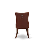 East West Furniture – Ensemble de salle à manger avec table ronde et chaises rembourrées, acajou (options de pièces)
