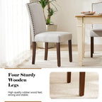 Chaises de salle à manger rembourrées modernes, lot de 2