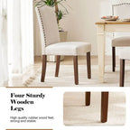 Chaises de salle à manger rembourrées modernes, lot de 2