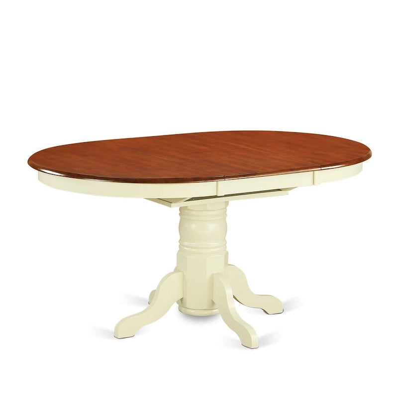 Ensemble de salle à manger 5 pièces East West Furniture - une table de salle à manger ovale et 4 chaises de cuisine, coloris crème et cerise