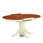 Ensemble de salle à manger 5 pièces East West Furniture - une table de salle à manger ovale et 4 chaises de cuisine, coloris crème et cerise