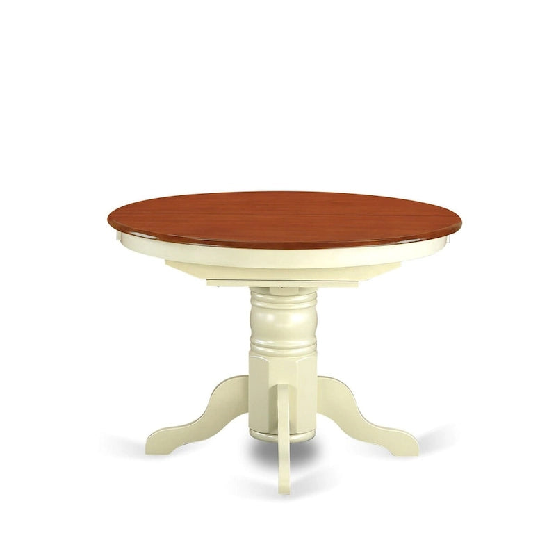 Ensemble de salle à manger 5 pièces East West Furniture - une table de salle à manger ovale et 4 chaises de cuisine, coloris crème et cerise
