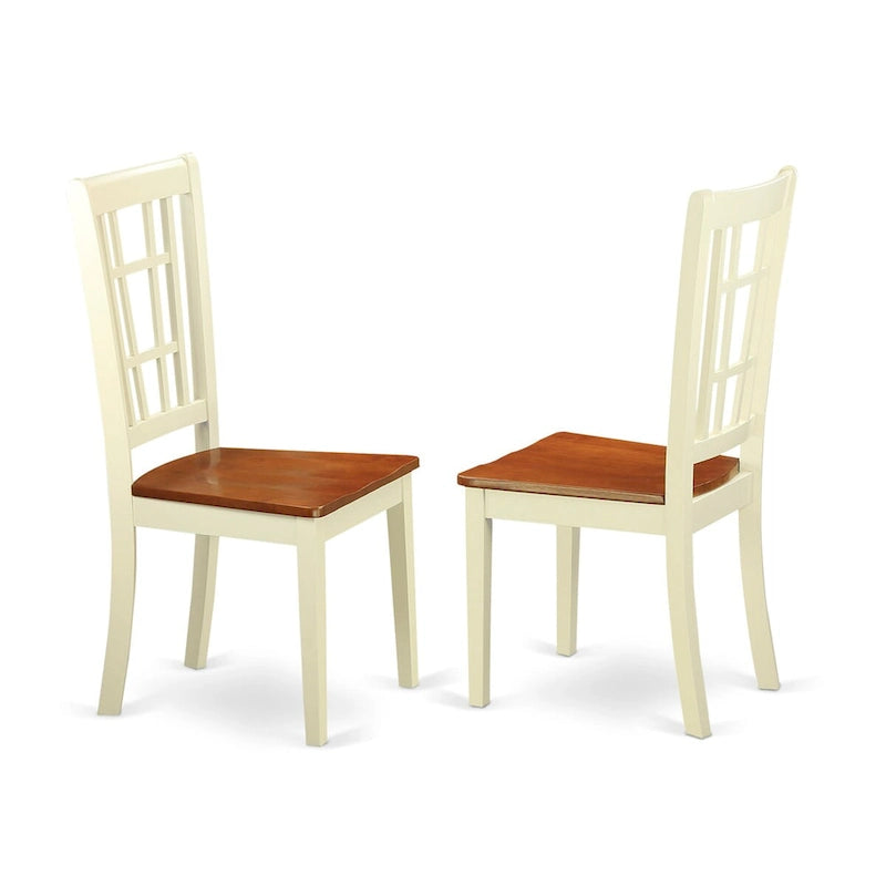 Ensemble de salle à manger 5 pièces East West Furniture - une table de salle à manger ovale et 4 chaises de cuisine, coloris crème et cerise