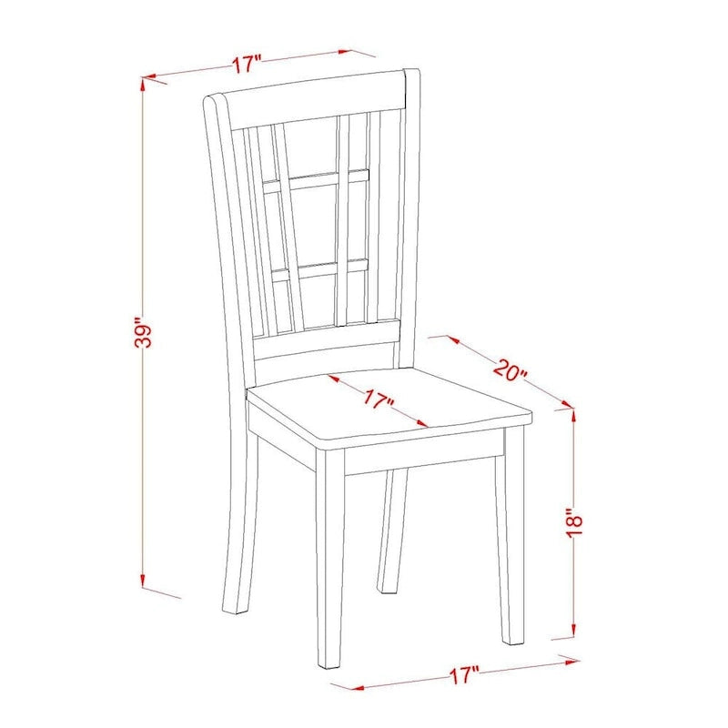 Ensemble de salle à manger 5 pièces East West Furniture - une table de salle à manger ovale et 4 chaises de cuisine, coloris crème et cerise