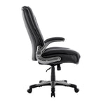 Chaise de bureau pivotante ergonomique pour ordinateur, accoudoirs rabattables, siège large et épais, support lombaire renforcé, capacité de 180 kg pour la maison et le bureau