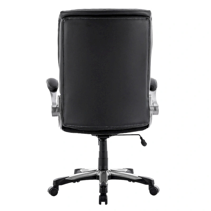 Chaise de bureau pivotante ergonomique pour ordinateur, accoudoirs rabattables, siège large et épais, support lombaire renforcé, capacité de 180 kg pour la maison et le bureau